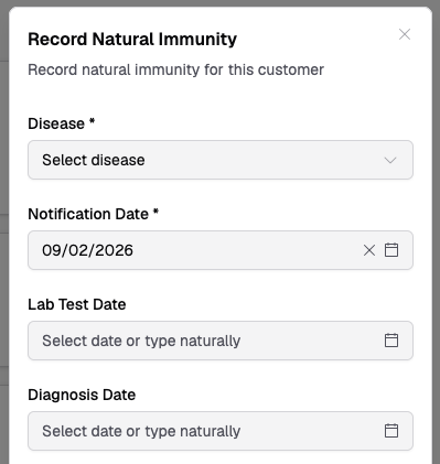 Record natural immunity form